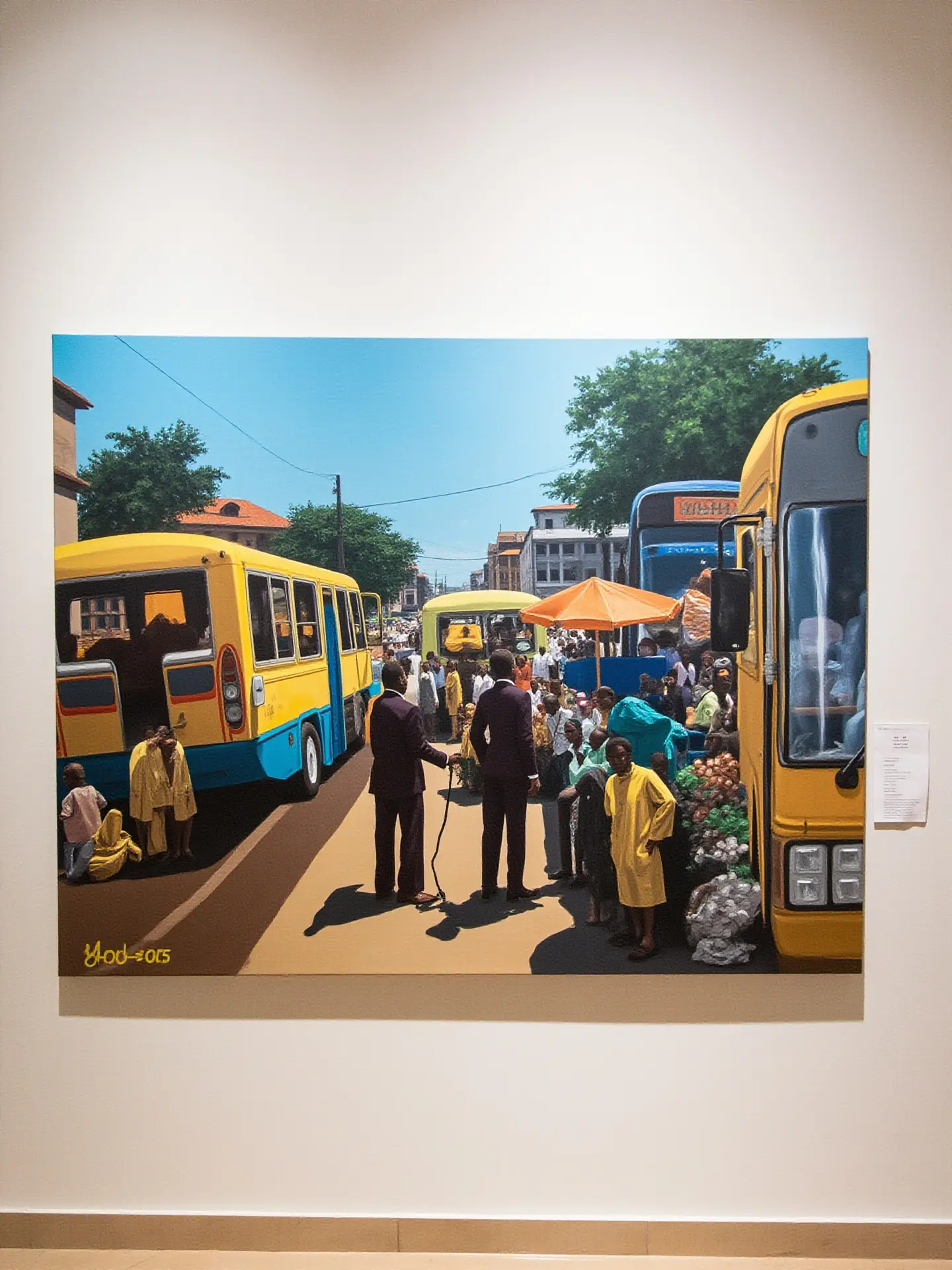 Scène de rue — Acrylique sur toile